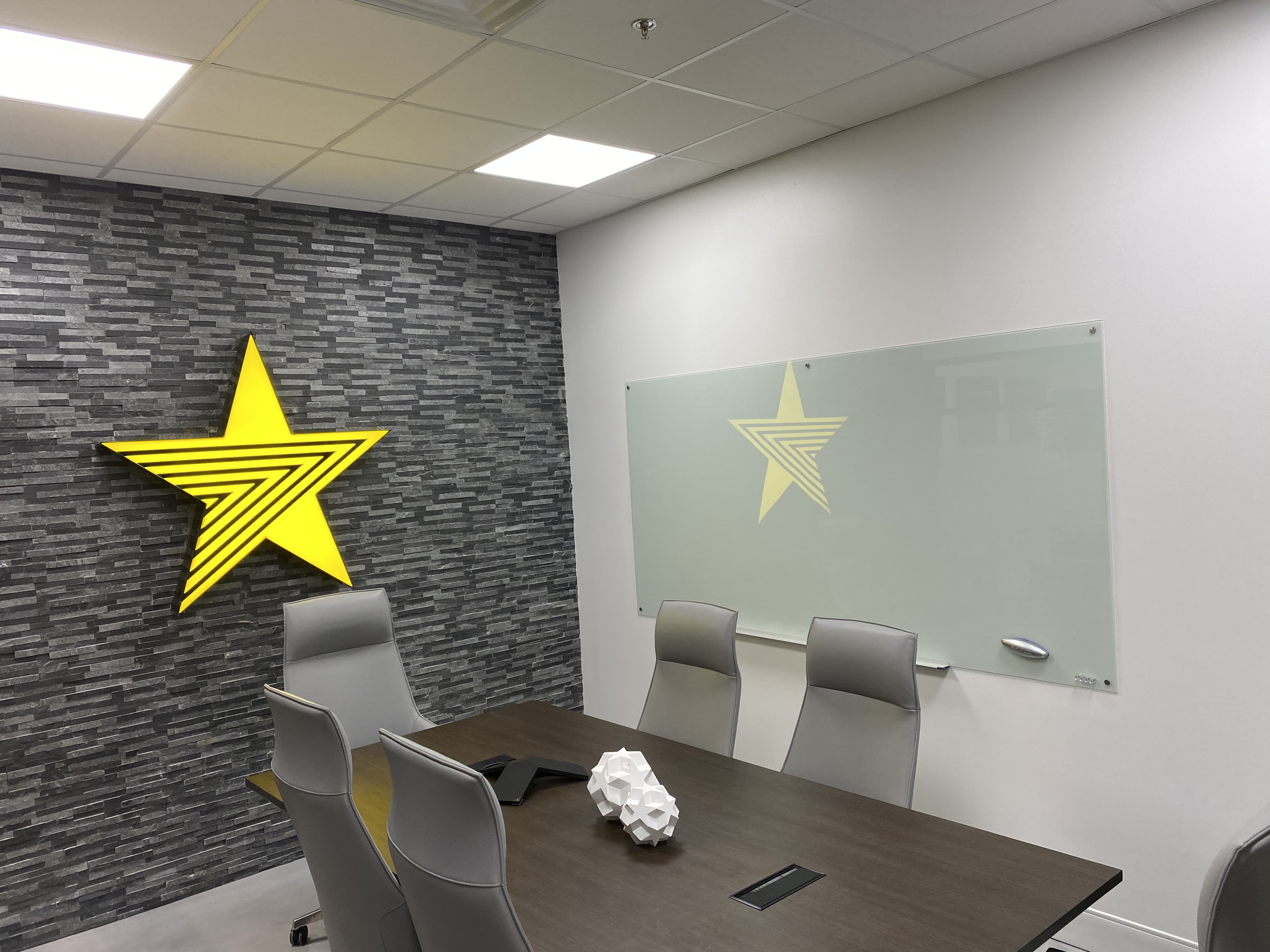Installed office project board room view