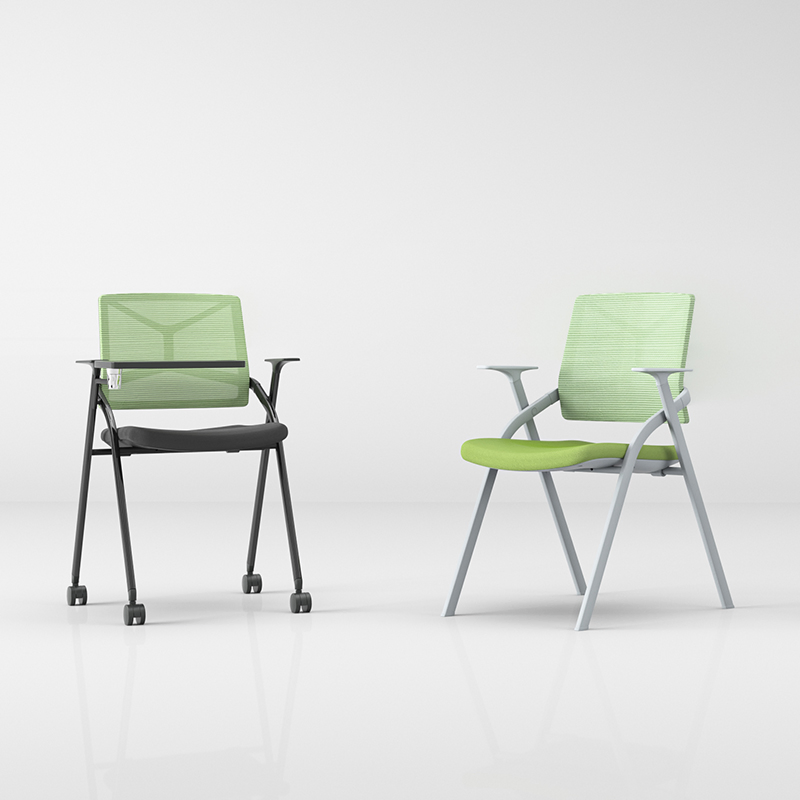 Folding Training University Lecture Chair with Table Pad Hall Chair with Wheel