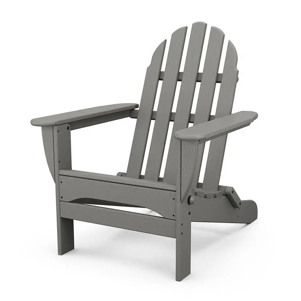 Popular Waterproof Patio Beach Chair Folding Plastic Wood Outdoor Adirondack Garden Chair