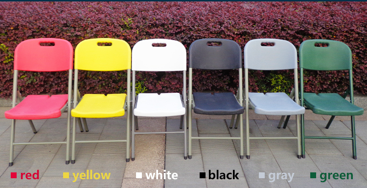 Lightweight HDPE Frame Foldable Chair 250lbs Capacity Farmhouse Style Waterproof Cushion Portable Outdoor Hotel Bedroom