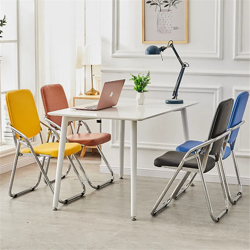 Wooden Frame Fabic Cushion Living Room Customer Tea Folding Chair