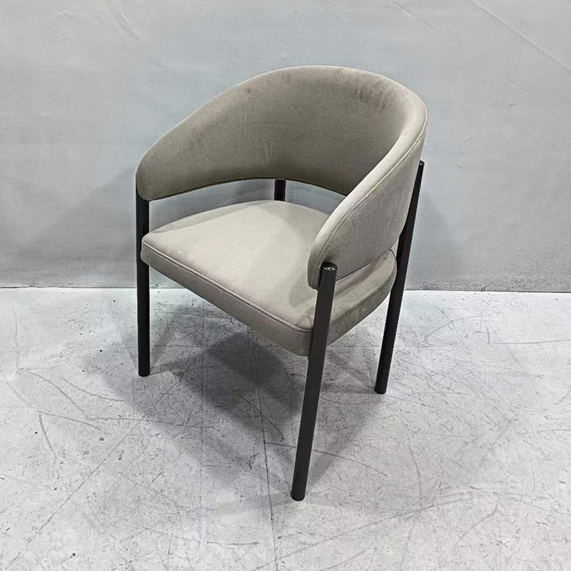Modern Contemporary Light Luxury Iron &amp; Fabric Dining Chair Restaurant Set for Hotel Bar Supermarket