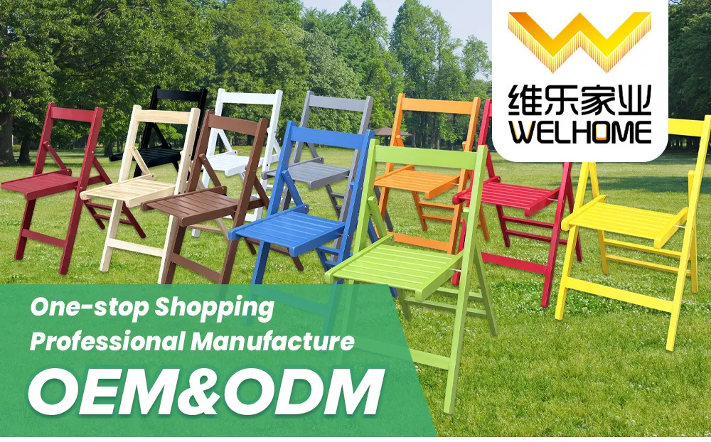 Wholesale Outdoor Event Balcony Bistro Party Folding Wood Chairs