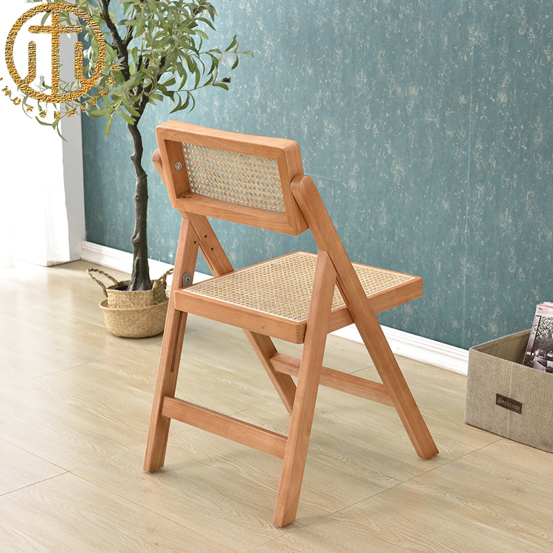 Modern Wooden Square Simple Customizable Folding Lounge Chair