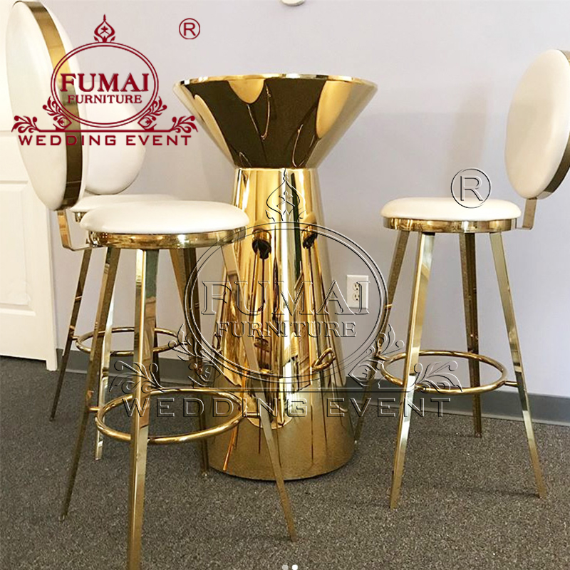 Wedding Cocktail Golden Barrel Bar Table High Wedding Table Display Dessert Table
