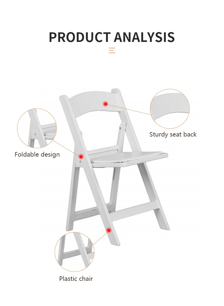 Best Selling Foldable Plastic Chair White Resin Folding Wedding Party Outdoor Chair