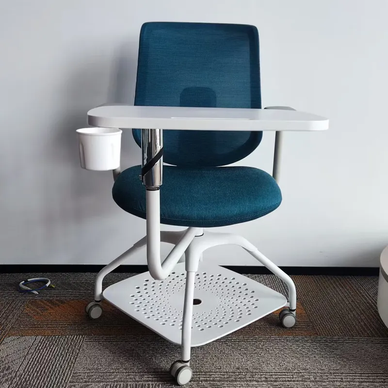School Classroom Furniture Student Office Meeting Room Study Desk Training Chair with Writing Pad