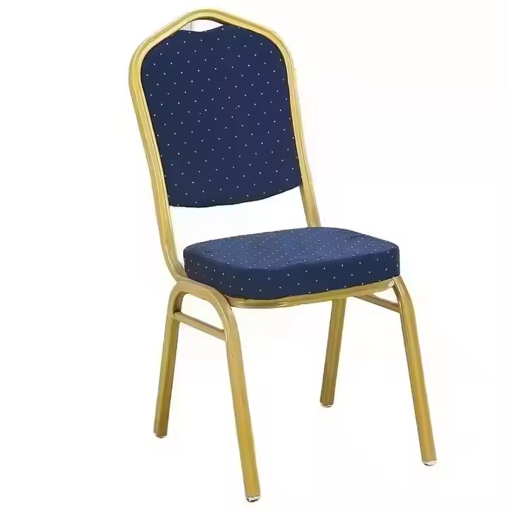 Top Selling High Quality Modern Design Stackable Fabric Padded Metal Frame Wedding Hotel Banquet Chairs for Indoor Outdoor Use