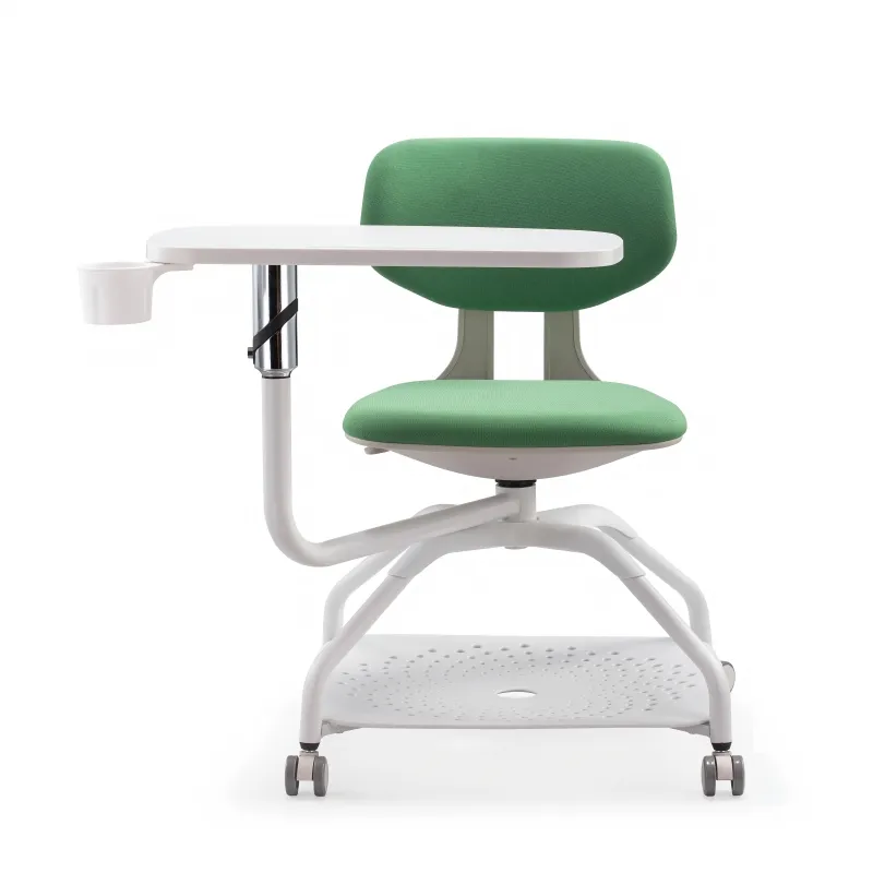 School Classroom Furniture Student Office Meeting Room Study Desk Training Chair with Writing Pad