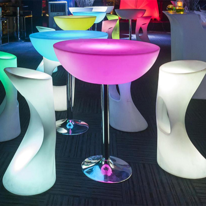 Night Club bar Lounge Furniture Nightclub Illuminated Waterproof Led bar Table Led Furniture High Top Cocktail Tables for bar