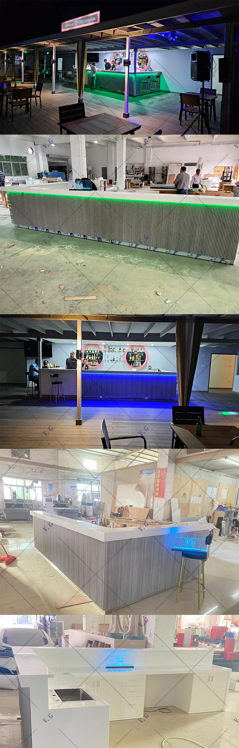 Club Bar Counter RGB LED Lights