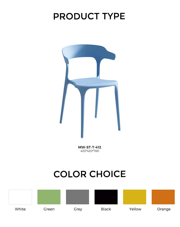 Contemporary Furniture Guest Conference Visitor Training Folding Office Plastic Chair detail view