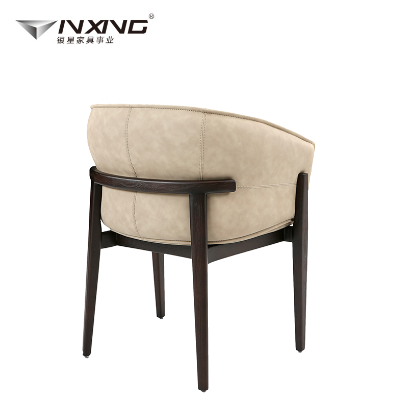 Perfect Custom Designed Modern Faux Leather Dining Chair with Wood Legs for Home Office &amp; Hotel Use