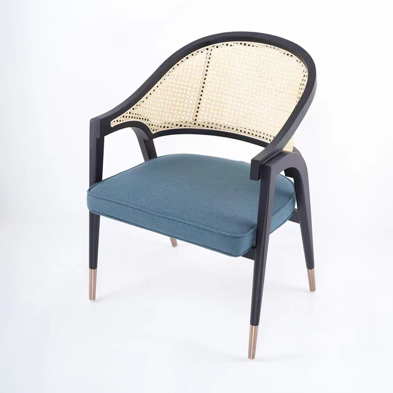 Modern Style Commercial Rattan+Wood Folding Wicker Chairs Leisure Dining Chair for Restaurant