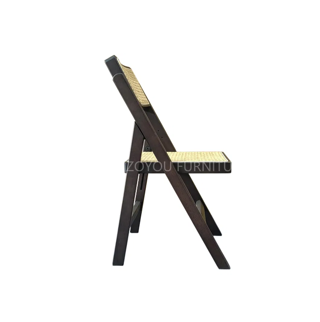 Wholesale Cheap Dining Chair Foldable Wood Chair Solid Wood Wooden Rattan Chair