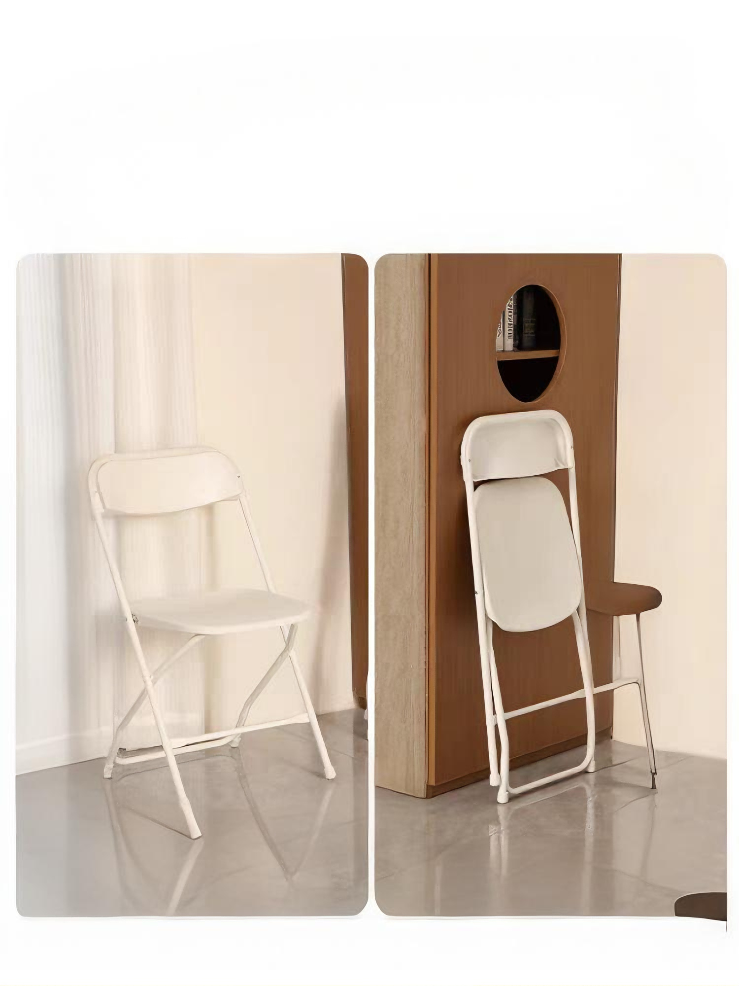 White Lightweight Plastic Folding Chair for Garden Weddings Outdoor Business and Hotel Use Furniture Wholesale