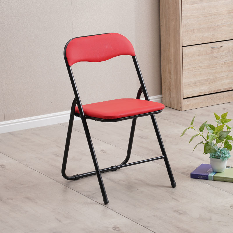 Cheap White Or Black Customized Iron Frame Folding Chairs Indoor And Outdoor Events Banquet Folding Chairs