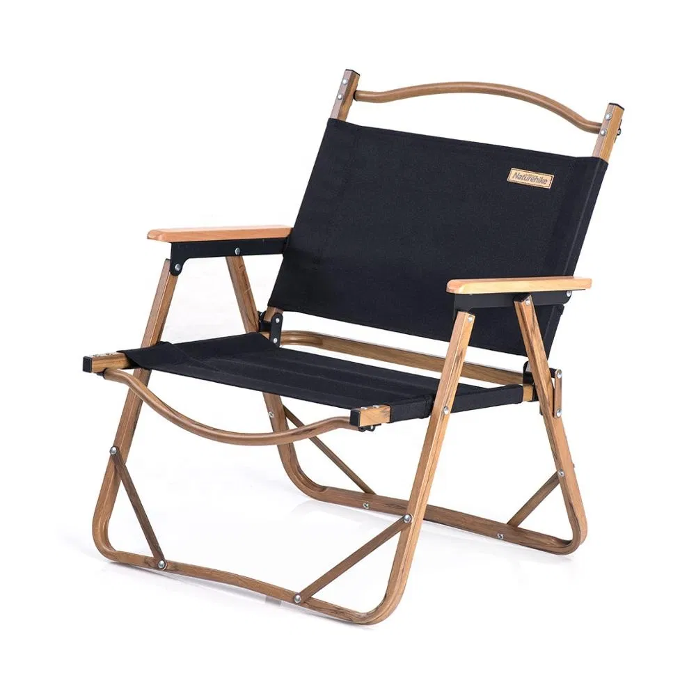 Outdoor Furniture MW02 Wood Grain Aluminum Portable Folding Camping Chair