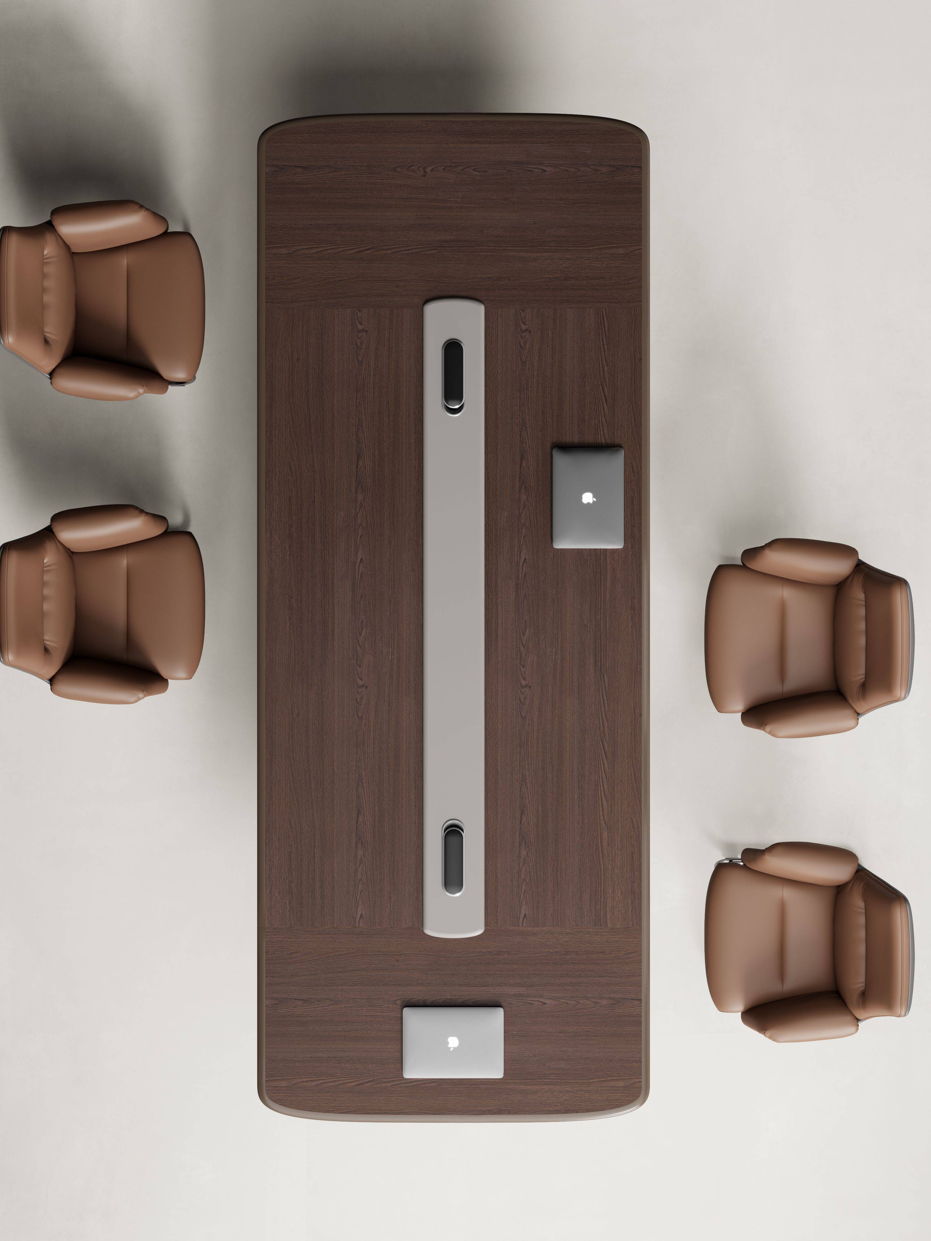 Modern Long Modular Wood Conference Table for Boardroom Conference Room Elegant Meeting Furniture Luxury Commercial Office Table