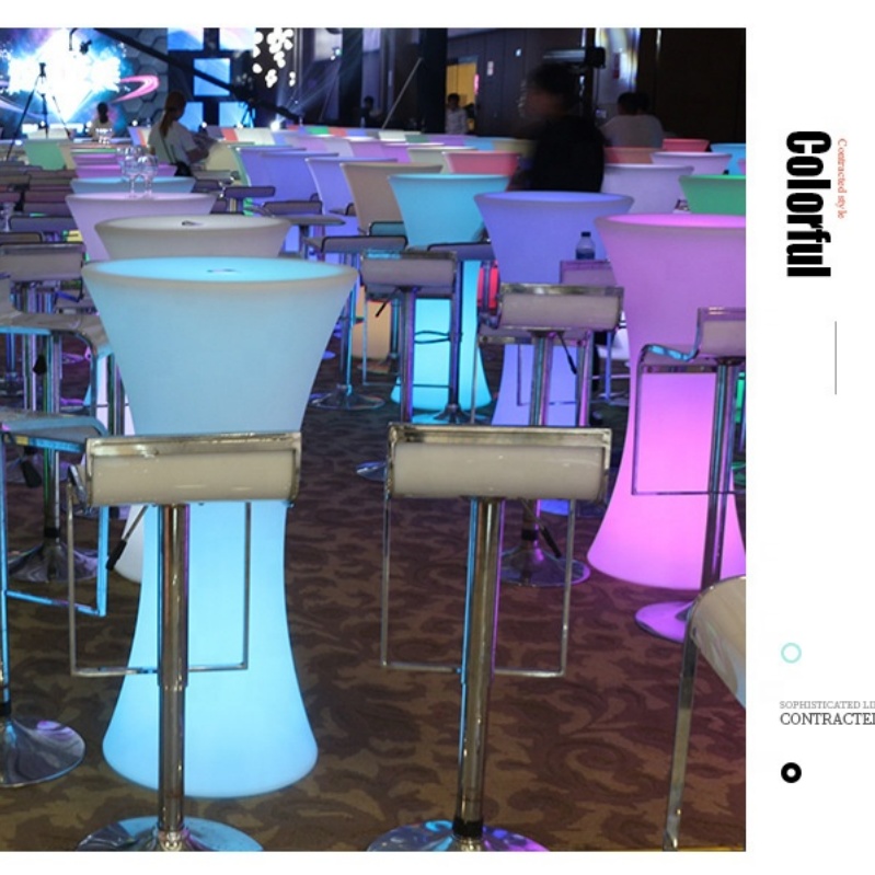 Commercial Night Club Modern bar Table Hot Sale Party Led Table for Party Customized Illuminated Cocktail Tables for bar Decor