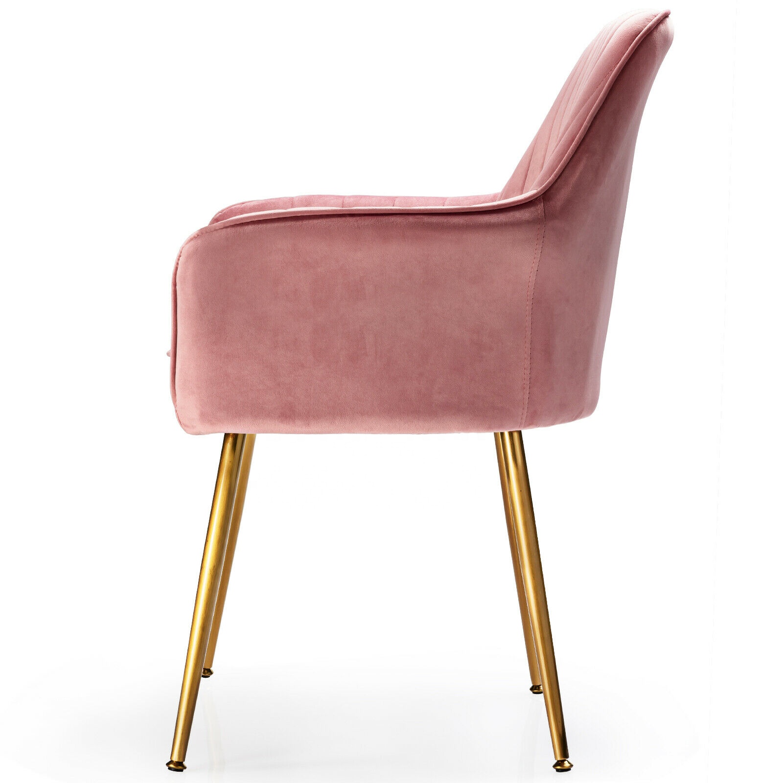 Modern Leisure Upholstered Velvet Fabric Dining Chairs with Armrest