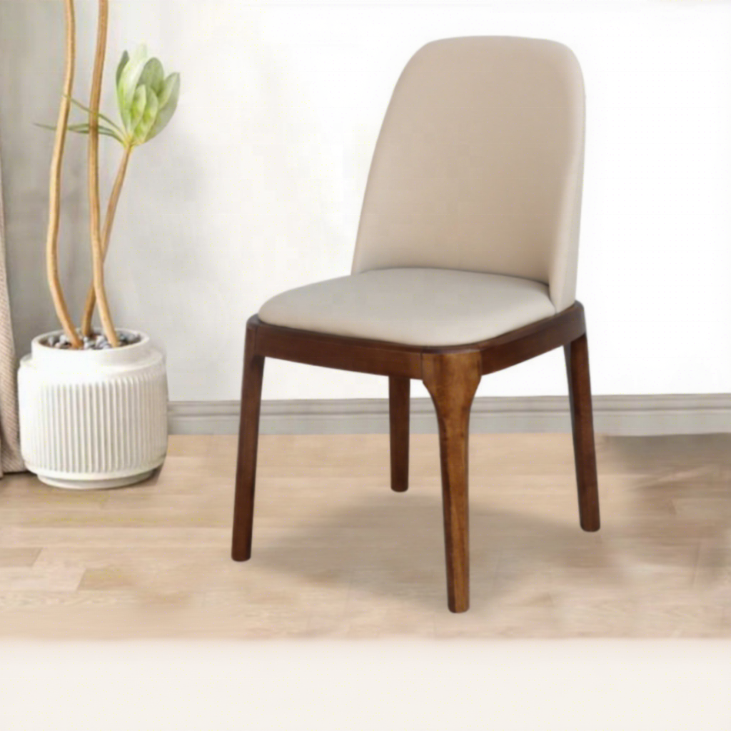 Modern Simple and Light Luxury Solid Wood Hotel Dining Chair