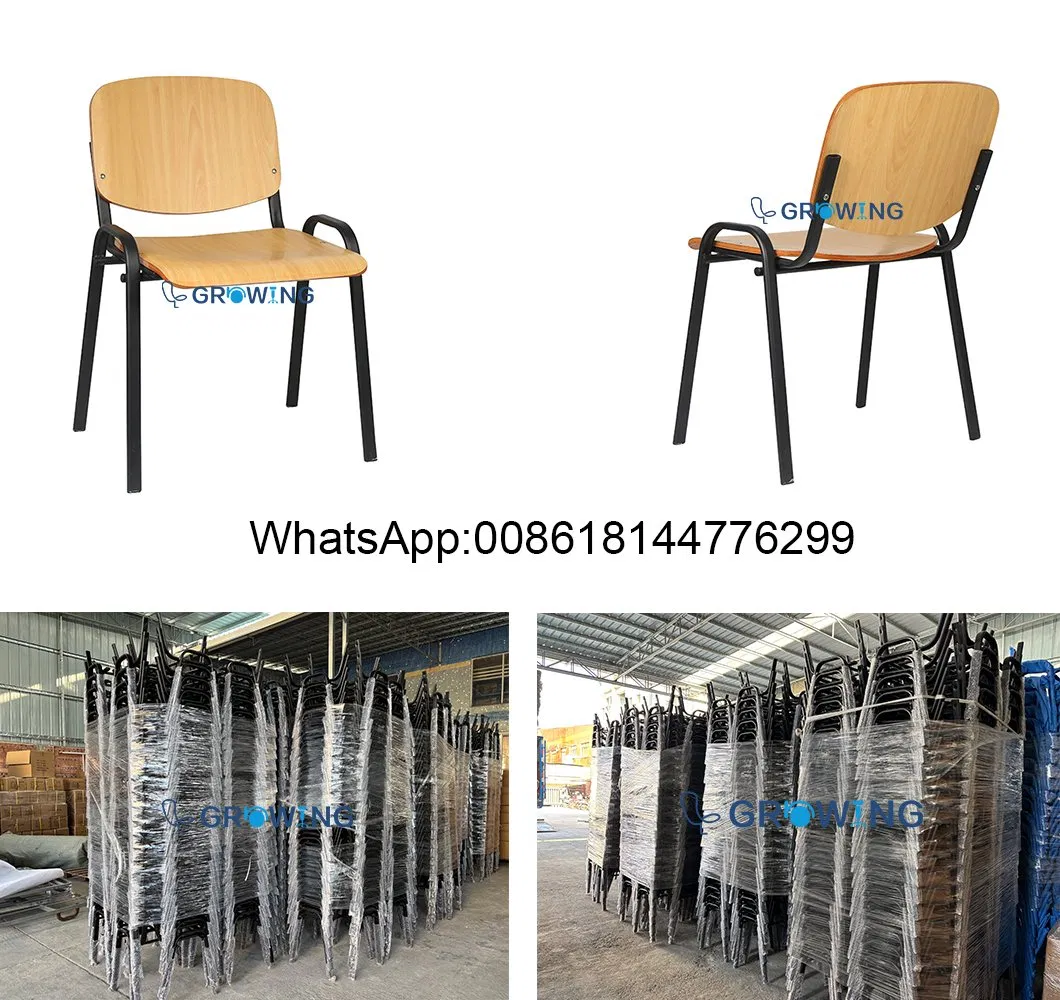 Customized High Quality Student Folding Training Chair School Wooden Chair with Arm Writing Pad for School