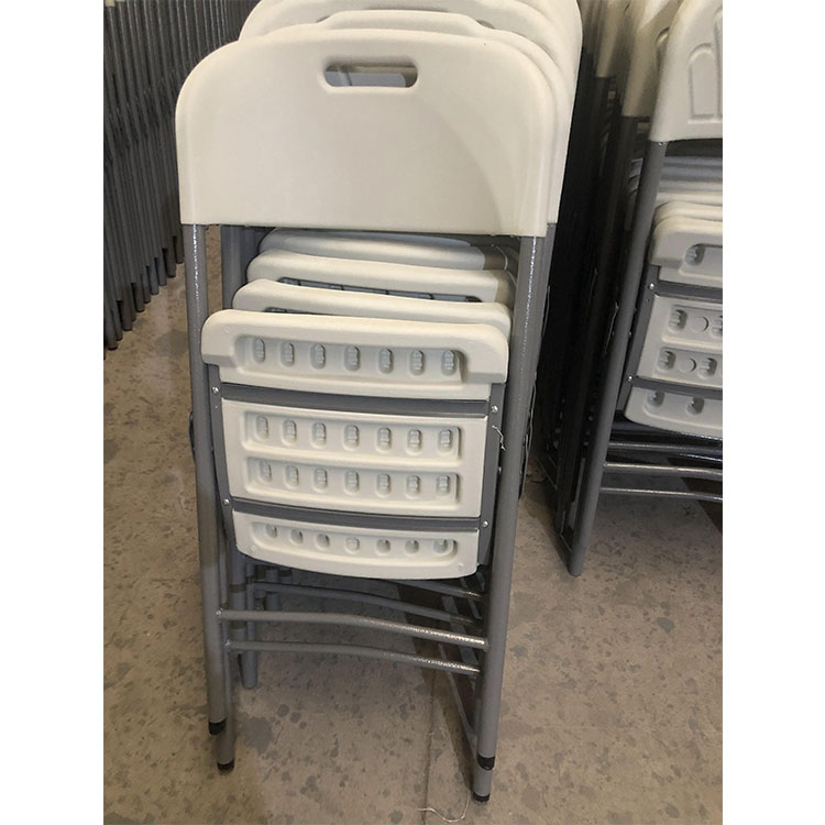 Good Quality Household Garden Patio Restaurant White Foldable Plastic Chairs Used Folding for Wedding