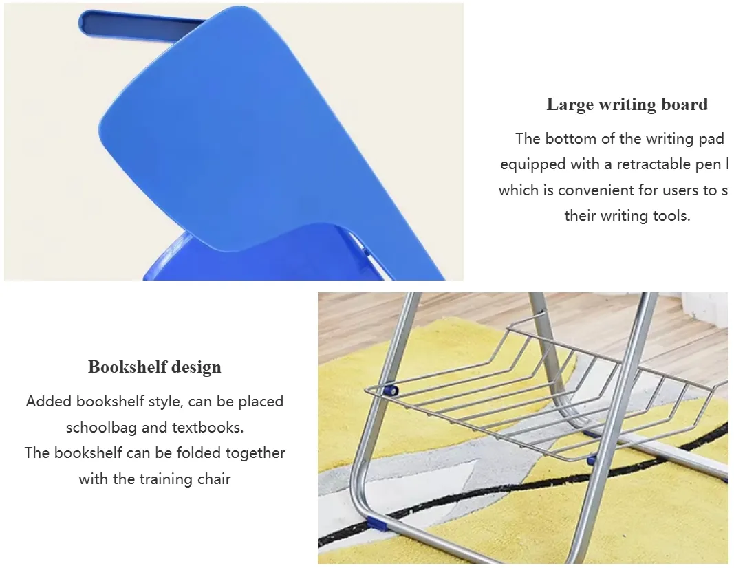 Wholesale School Furniture Classroom Study Student Table Chair Training Folding Chair