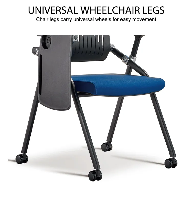 University School Plastic Back Stackable Folding Office Training Room Chair with Wheels