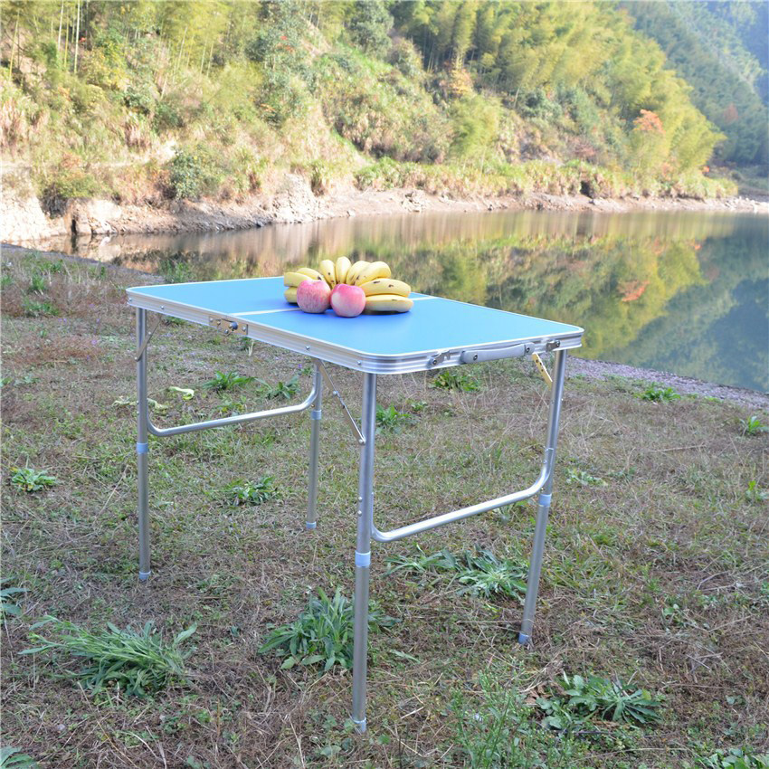 Aluminum Customized Outdoor Furniture 90cm Small Foldable Table Picnic Folding Camping Table Lightweight Portable Table