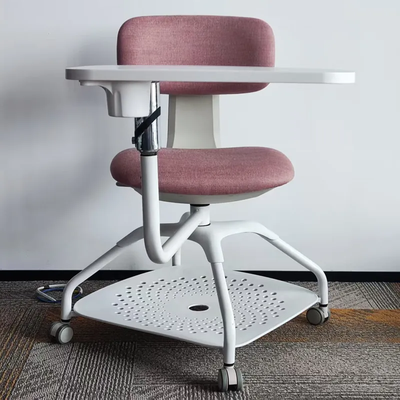School Classroom Furniture Student Office Meeting Room Study Desk Training Chair with Writing Pad