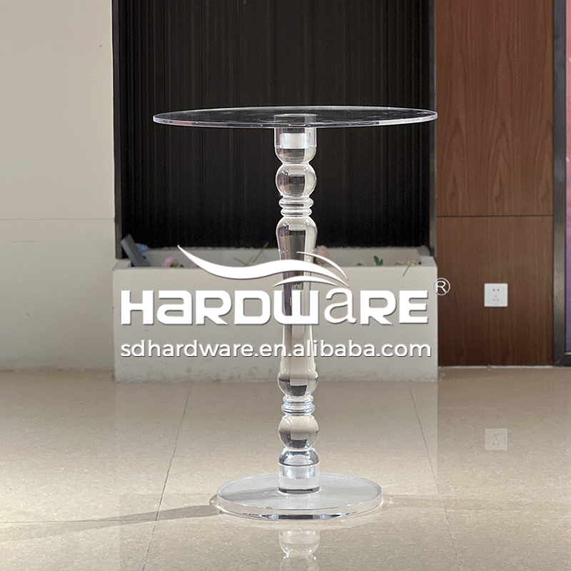 Wedding Event Home Pub Nightclub Furniture Clear Acrylic Design Round High Cocktail Tables and Chairs Used Bar