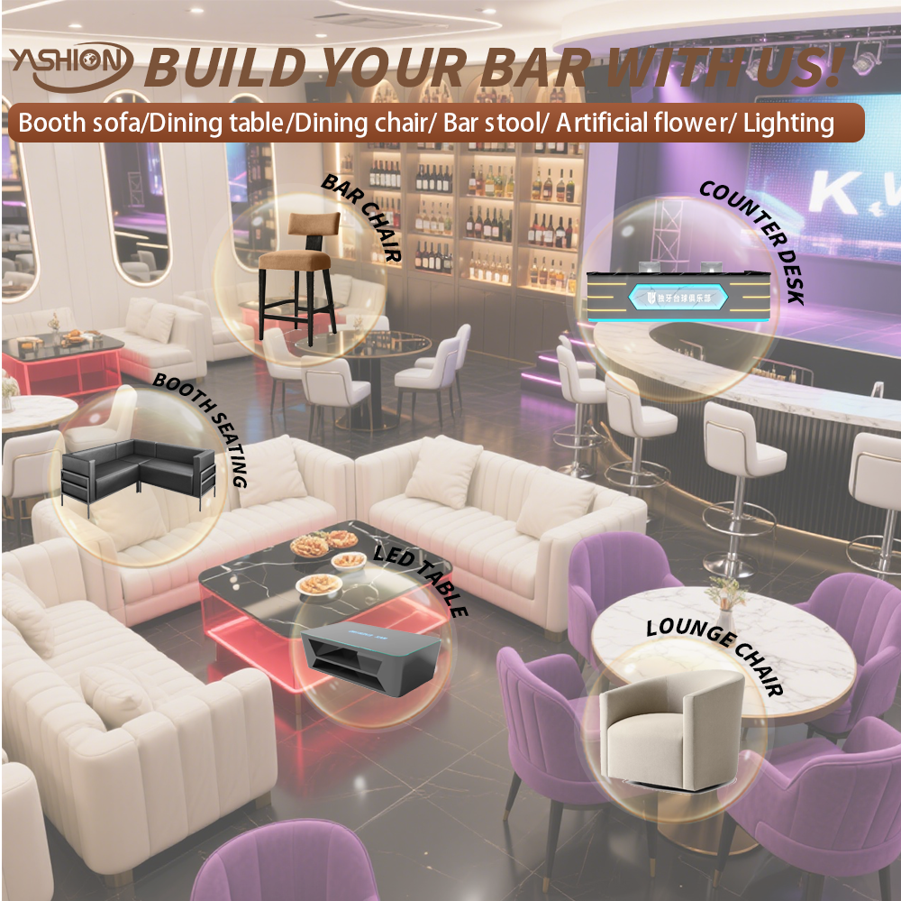Commercial Bar Lounge Furniture Nightclub Illuminated Waterproof Led bar Table Led Furniture High Top Cocktail Tables for bar