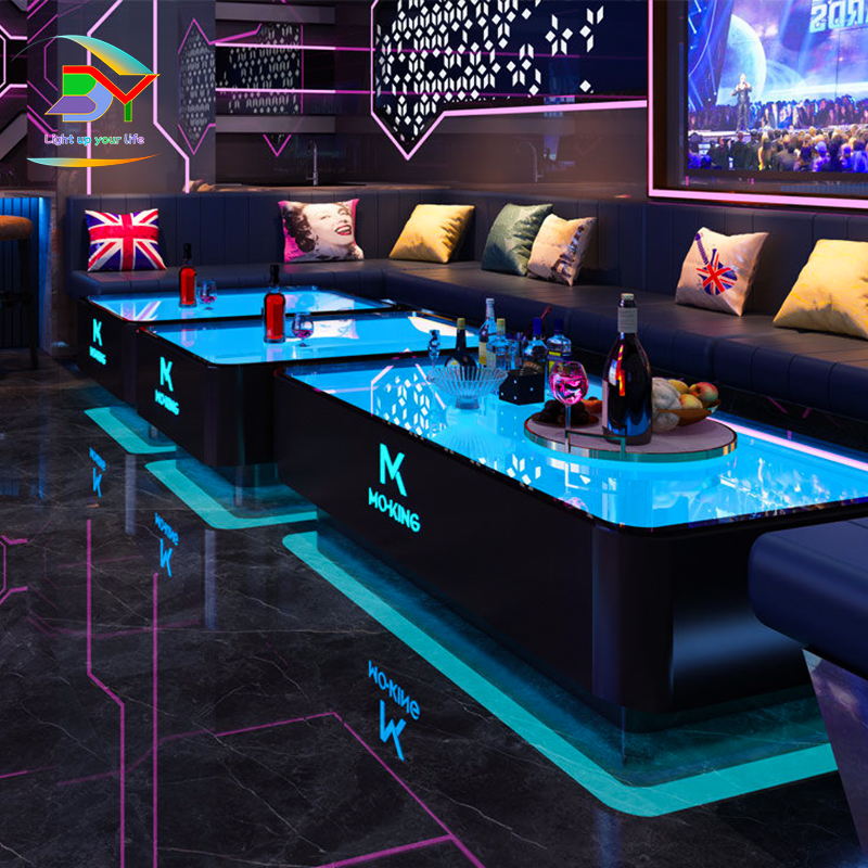 BAR Nightclub Celebration LED TABLE for BAR 16color Change Illuminated Cocktail Table Party Vibe Led Furniture