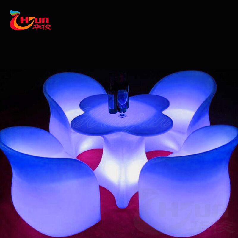 Outdoor Led Lighted Cocktail Tables Waterproof RGB Wedding Tables Glowing Color-Changing Furniture for Outdoor/Indoor Reception