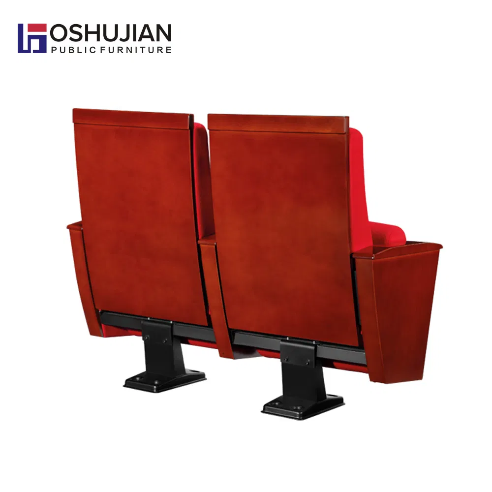 Commercial Public Seating Supplier Wood Fabric Folding Church Auditorium Chair