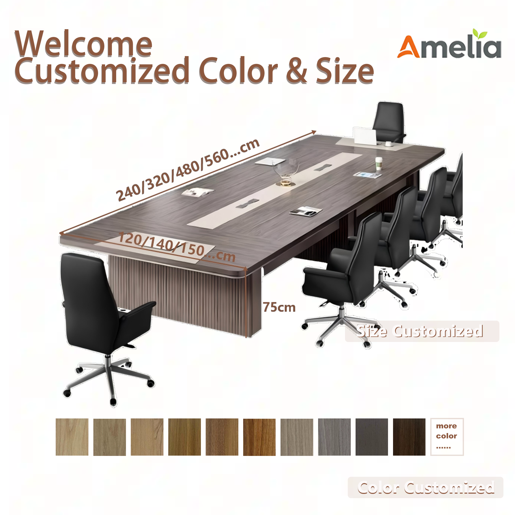 Modern Luxury Furniture Office Desk Executive Conference Company Business Negotiation Training Durable Long Meeting Tables