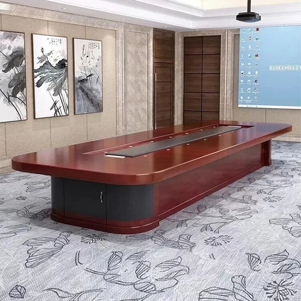 LR-CT-044 Wholesale Price Chinese Style Luxury Office Furniture Wooden Conference Table Premium Meeting Table for Office Room