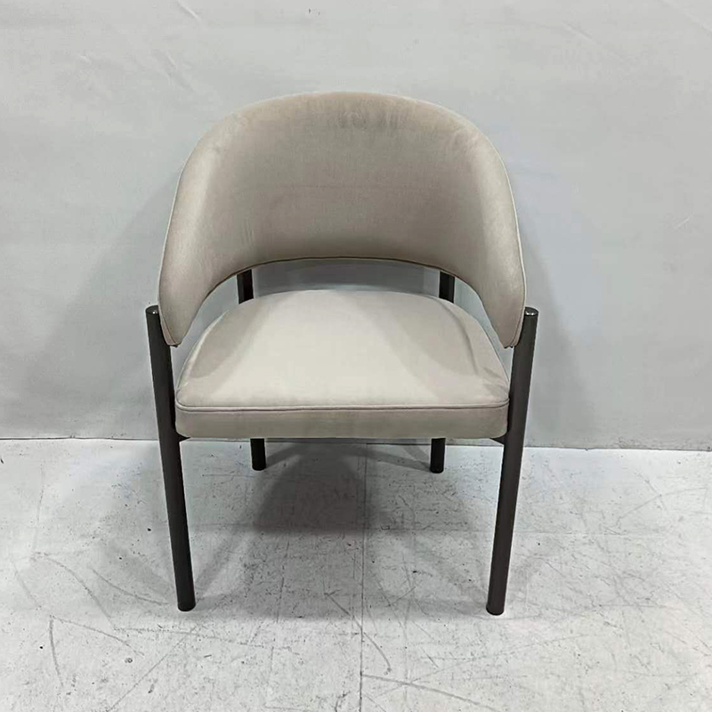 Modern Contemporary Light Luxury Iron &amp; Fabric Dining Chair Restaurant Set for Hotel Bar Supermarket