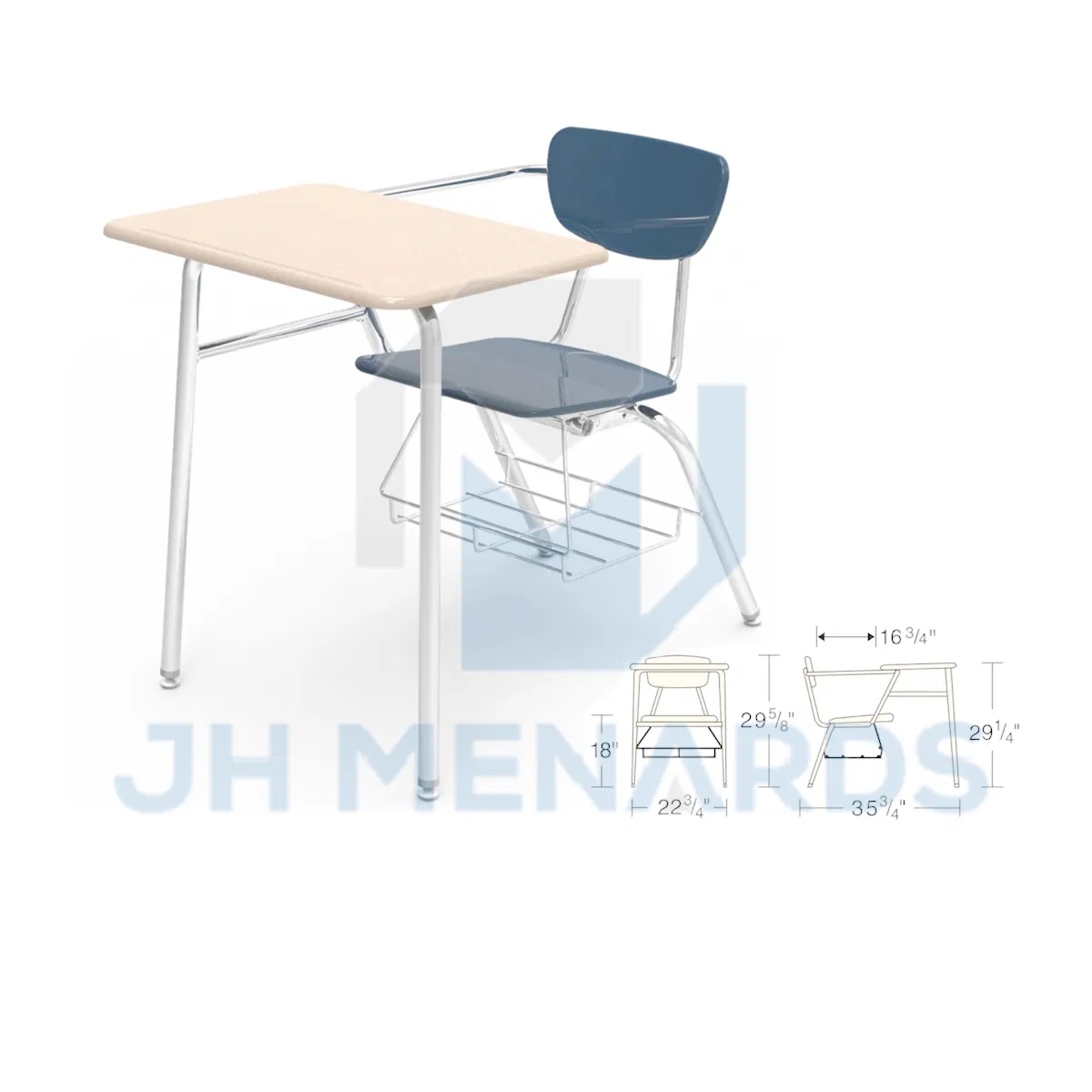Design for Training Rooms School Students Chair Desk with Table