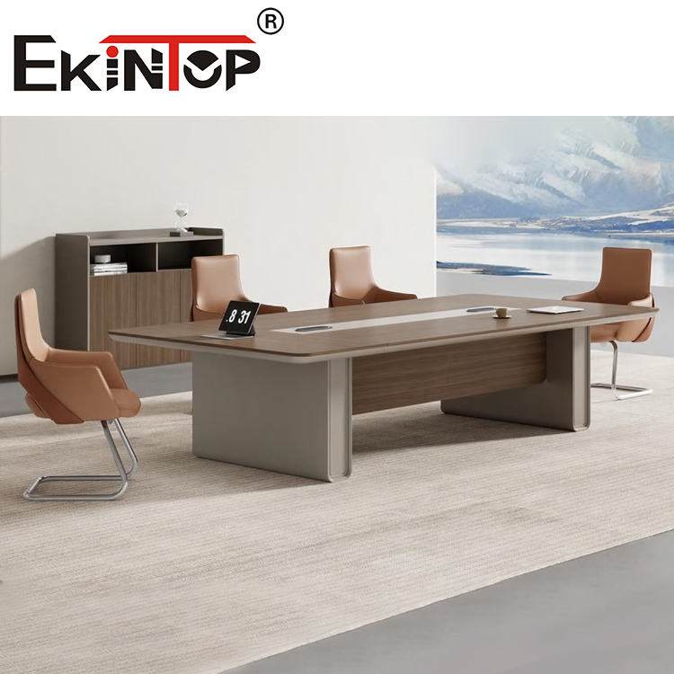Ekintop Modern Wooden Conference Room Table Luxury Office Furniture Desk Meeting Conference Table and Chairs