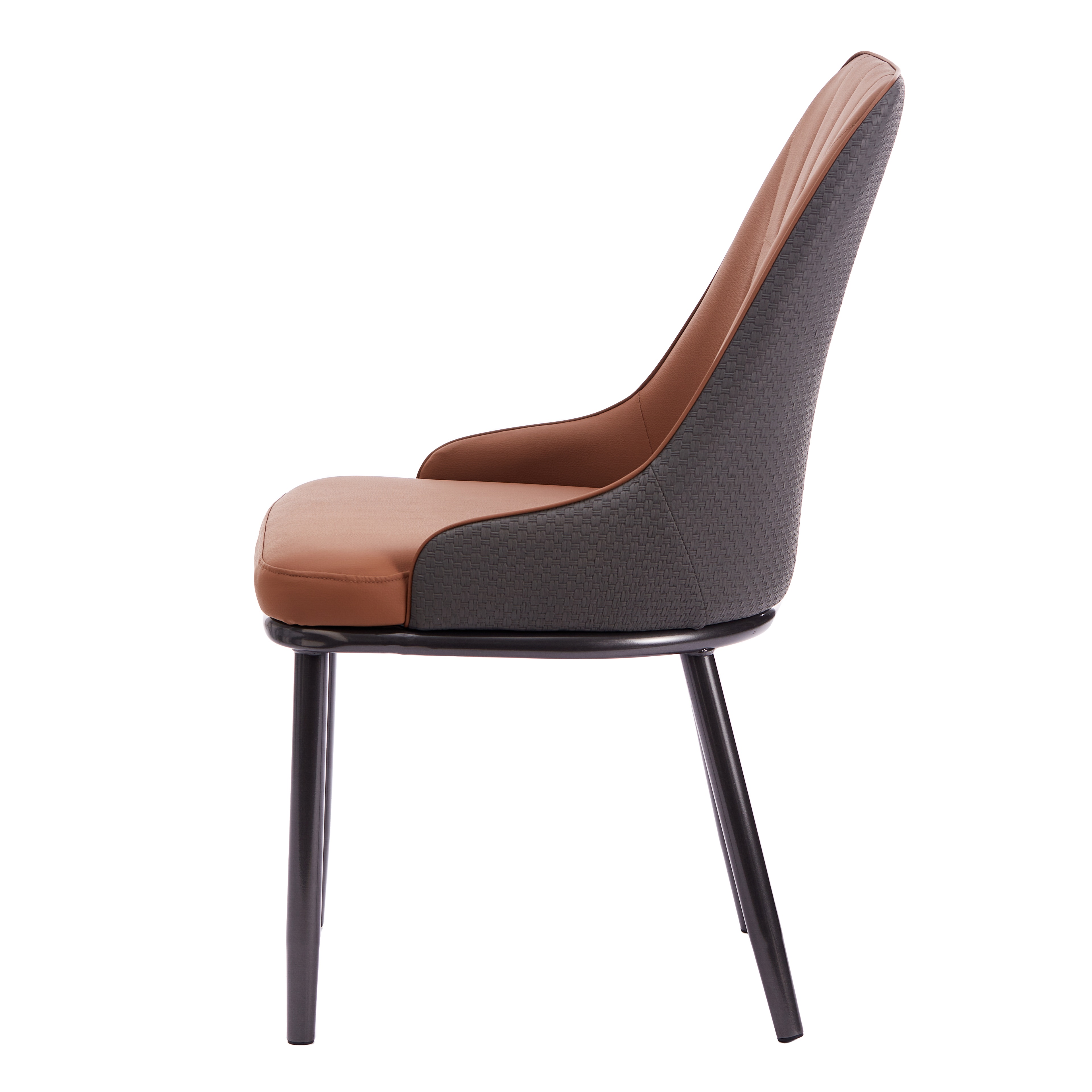 High-End Leather Upholstered Dining Chair for Hotel Banquet