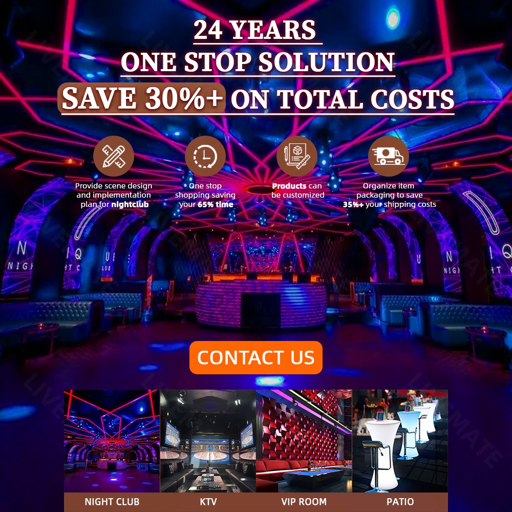 Night Club bar Lounge Furniture Nightclub Illuminated Waterproof Led bar Table Led Furniture High Top Cocktail Tables for bar