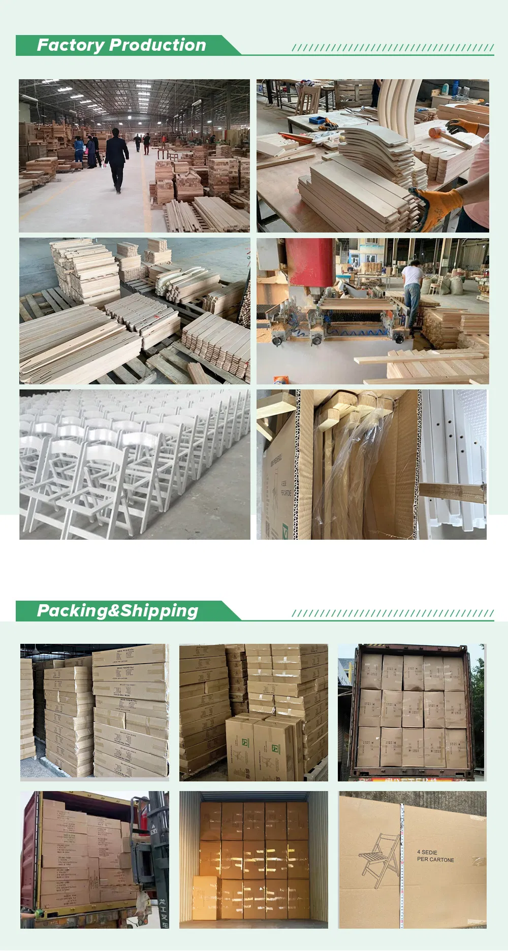 Wholesale Outdoor Event Balcony Bistro Party Folding Wood Chairs