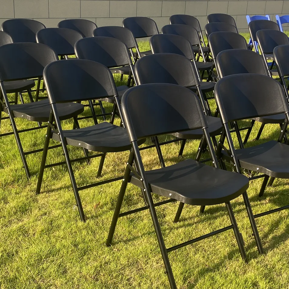 High Quality Durable Conference Office Meeting Training Injection Plastic Steel Folding Chair