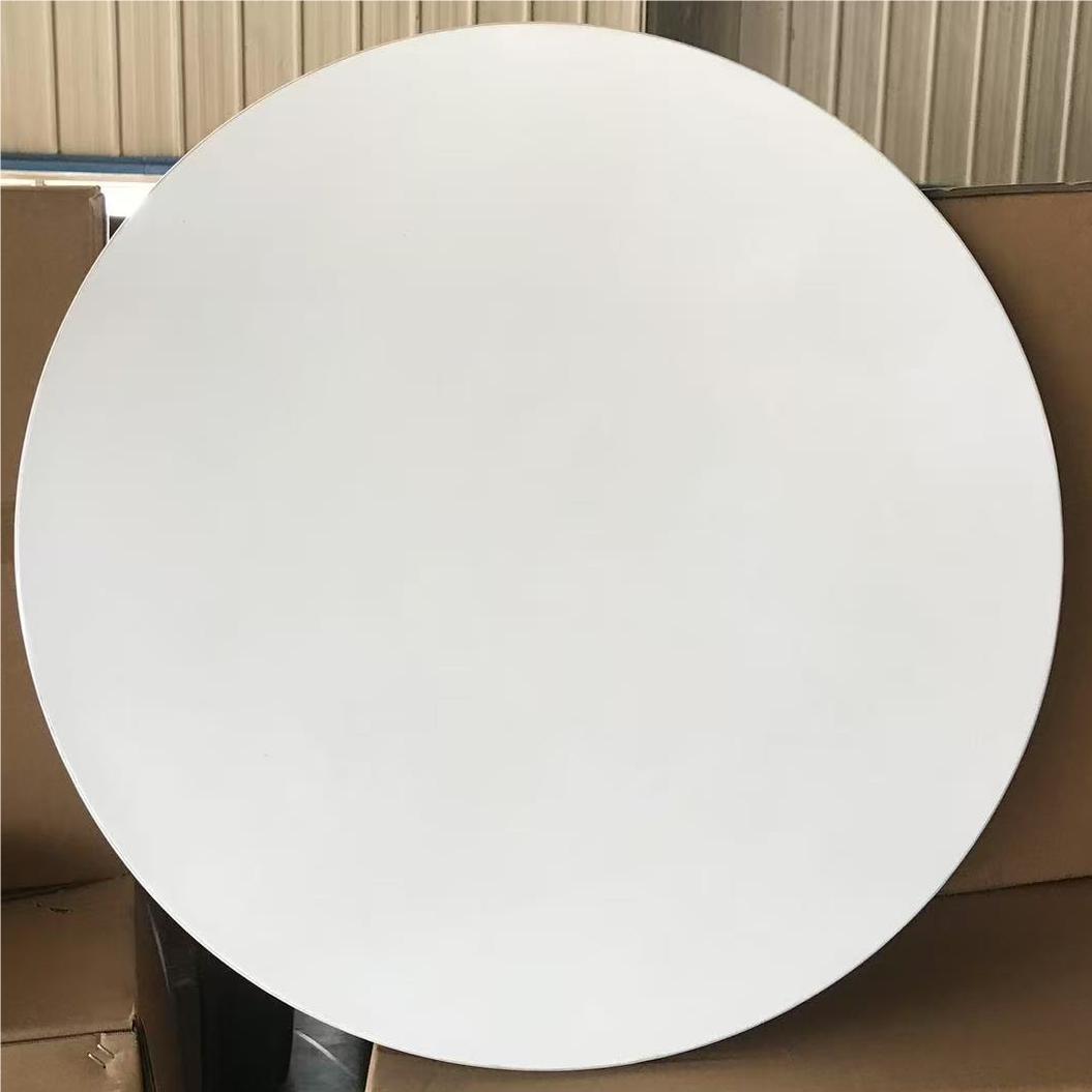 Modern Plywood Round High Top Bar Cocktail Table White Adjustable Height Commercial Use for Home Bar and Outdoor Banquet Parties