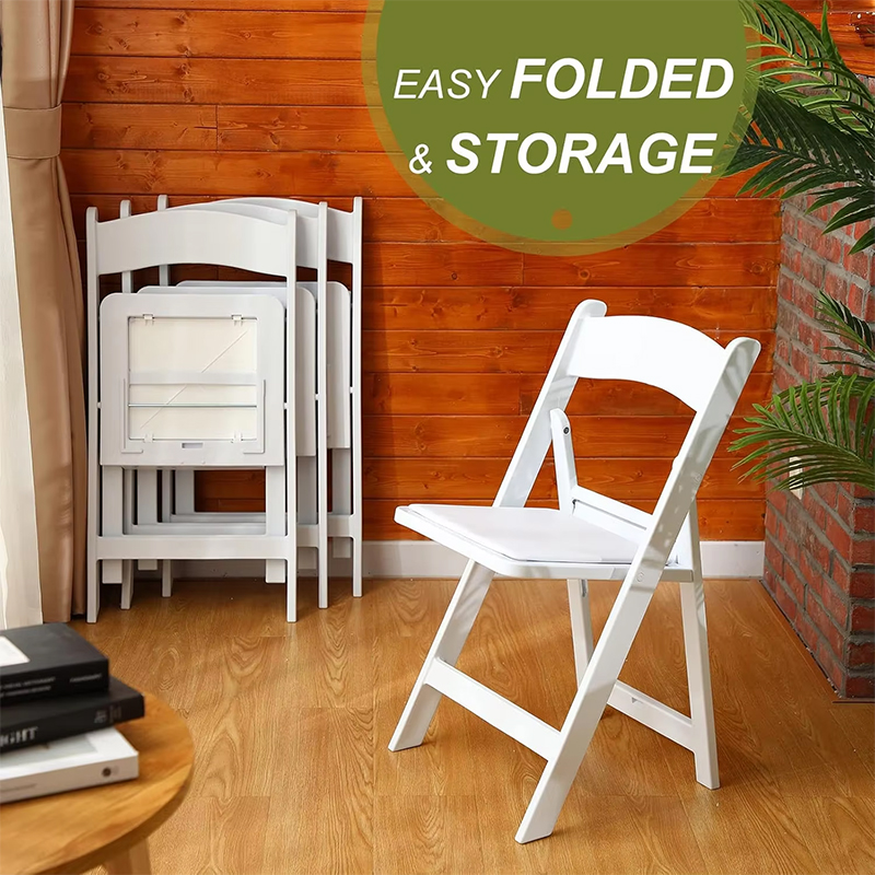 Hot Sales High Quality Wholesale Foldable Chair Wedding Event Plastic Wimbledon Garden Chairs White Resin Folding Chair Outdoor
