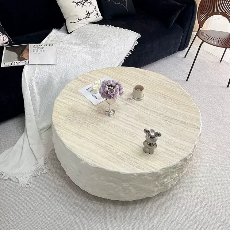 Customized Fiberglass Eco-Friendly Durable Modern Movable Decorative Handmade Lightweight Art Coffee Table Square Dining Table
