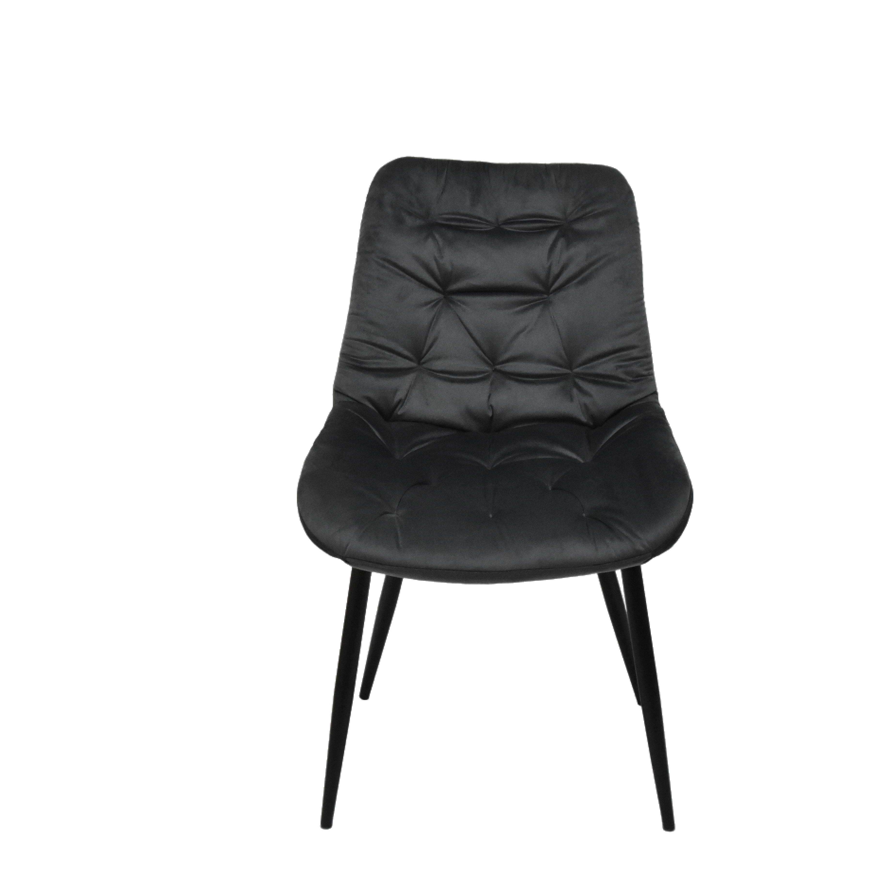 Modern Velvet Upholstered Dining Room Chair with Metal Legs-Lightweight Eco-Friendly Portable Banquet Dining Chair